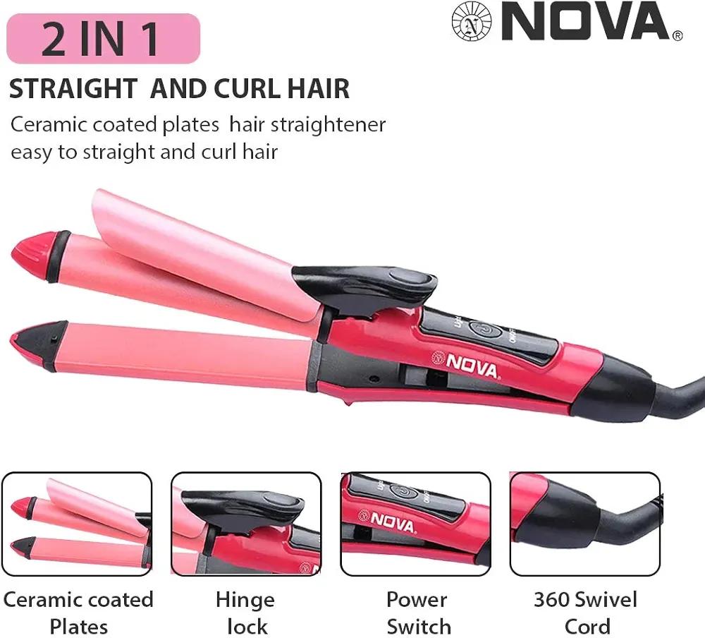 2 IN 1 HAIR STRAIGHTNER & CURLER